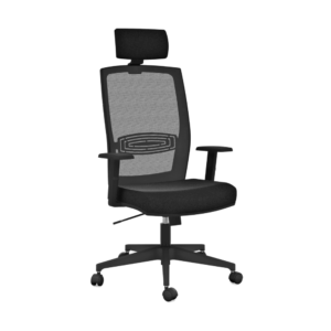 Cadeira Snap Presidente Eroflex com encosto em tela e apoio lombar ajustável